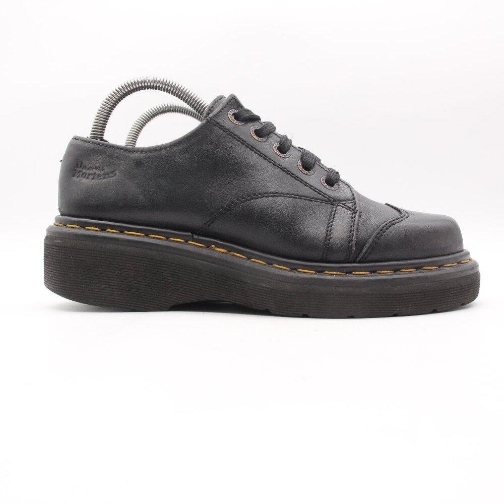 Doc Dr. Martens Y2K Women’s UK 6 Oxfords Chunky Shoes Black Leather Lace Up 8651